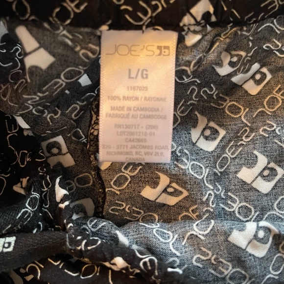 Joe’s Jeans Black & White Sleep Shorts Size Large - Picture 4 of 9